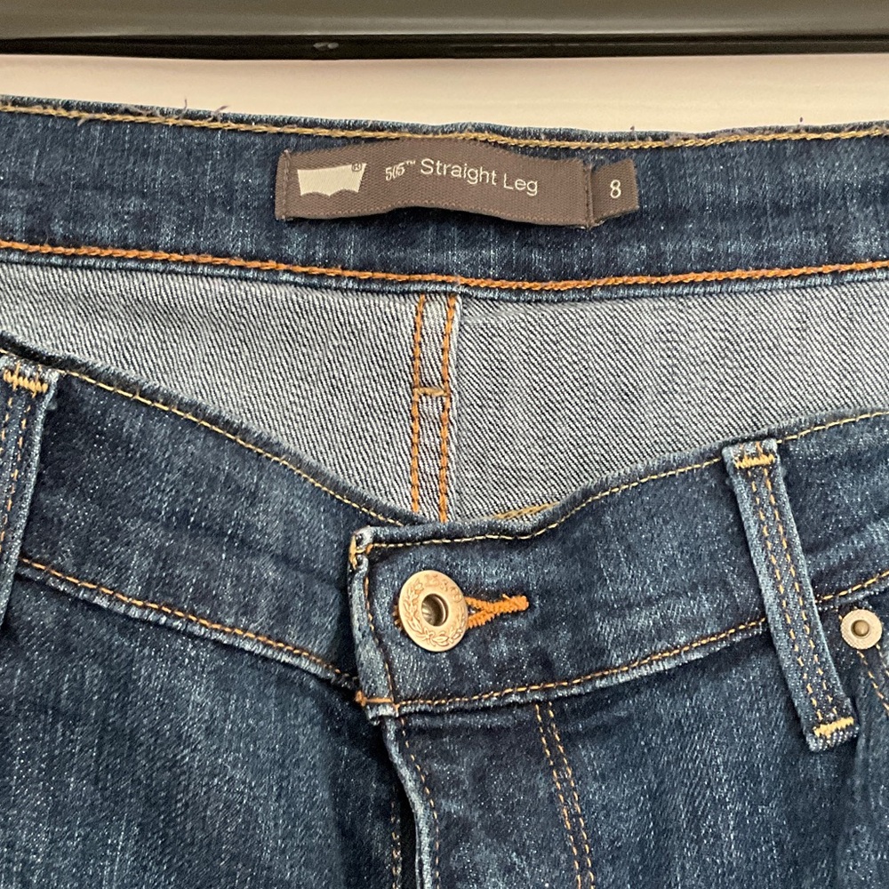 Levi's Dark Blue Straight Leg Jeans